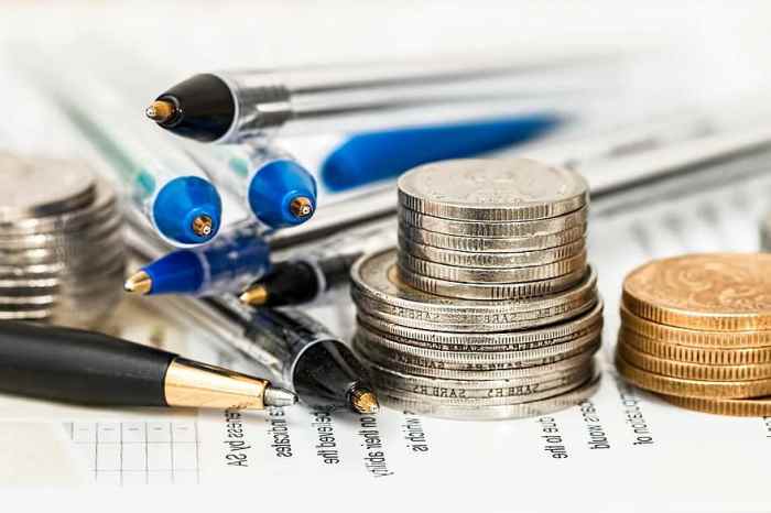 Coins, calculator, budget, household budget, money, cash, currency ...